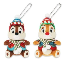 Japan Tokyo Disney Resort Chip and Dale Plush Toy Badge Wonderful Christmas 2025