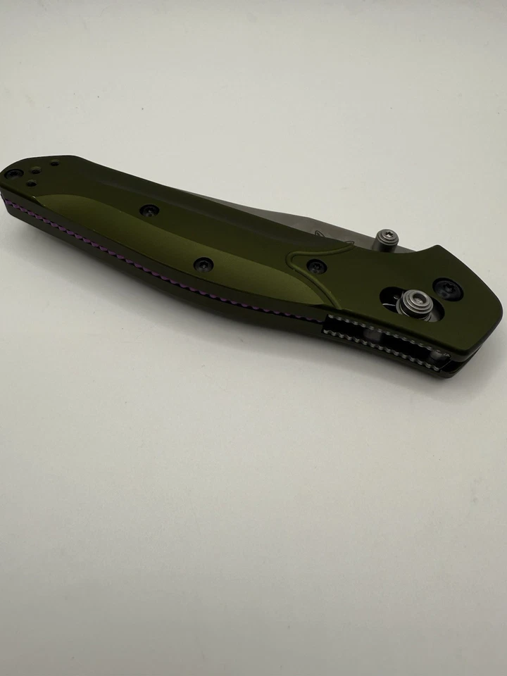 Cuchillo Plegable Táctico - Estilo 940 Osborne - Mango Verde - Reproducción Foto 3 de 4