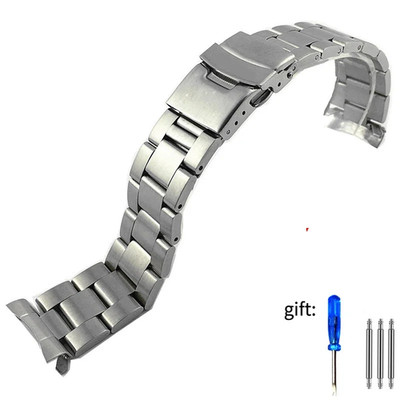 3 Styles 22Mm Diving Steel Metal Strap for Casio Duro Mdv107-1A MDV106-1A Watch 