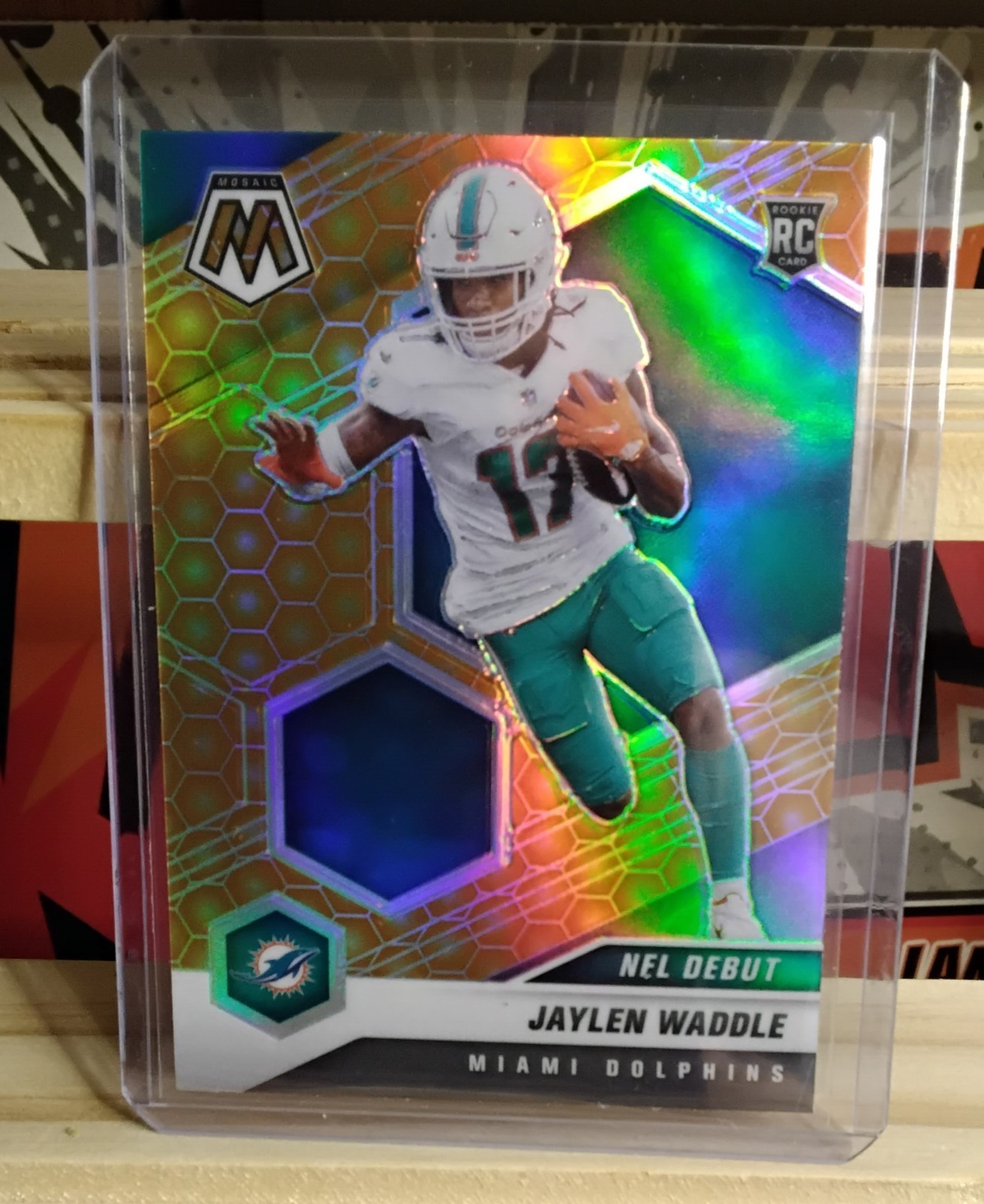 2021 Panini Mosaic NFL Debut Jaylen Waddle #248 Honeycomb (RC) Ultra Rare SSP