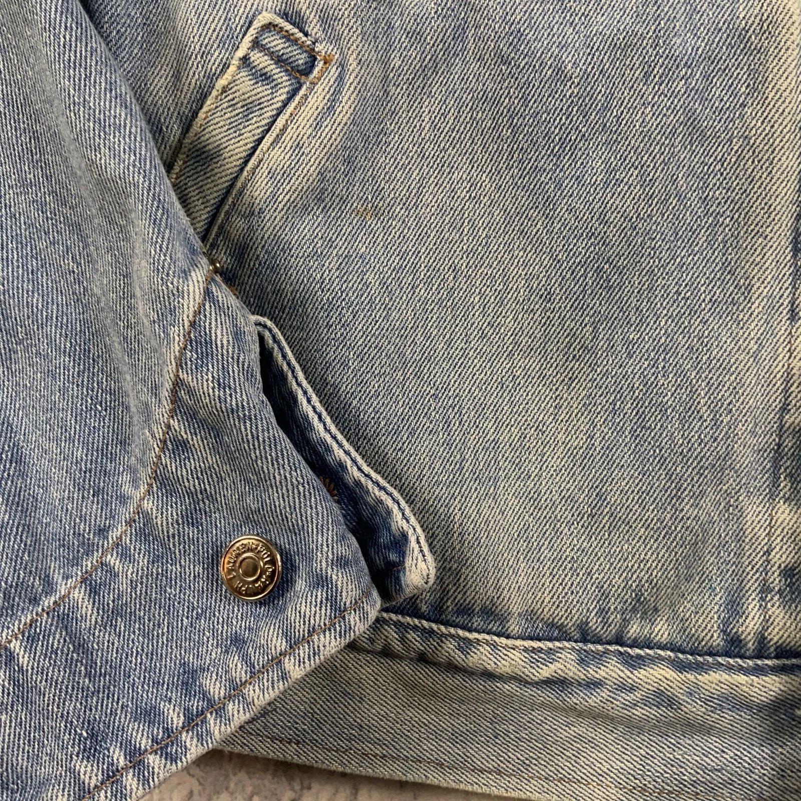 Vintage Polo Ralph Lauren Jacket Mens Large Blue Indian Head USA Made Denim - product detail image 3