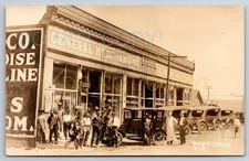 General Store Old Cars Wagon Mound New Mexico NM c1920 Real Photo RPPC