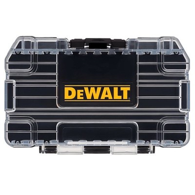 DEWALT TSTAK ToughCase+ Stackable Storage Dustproof Drill Bit Box | Medium Black
