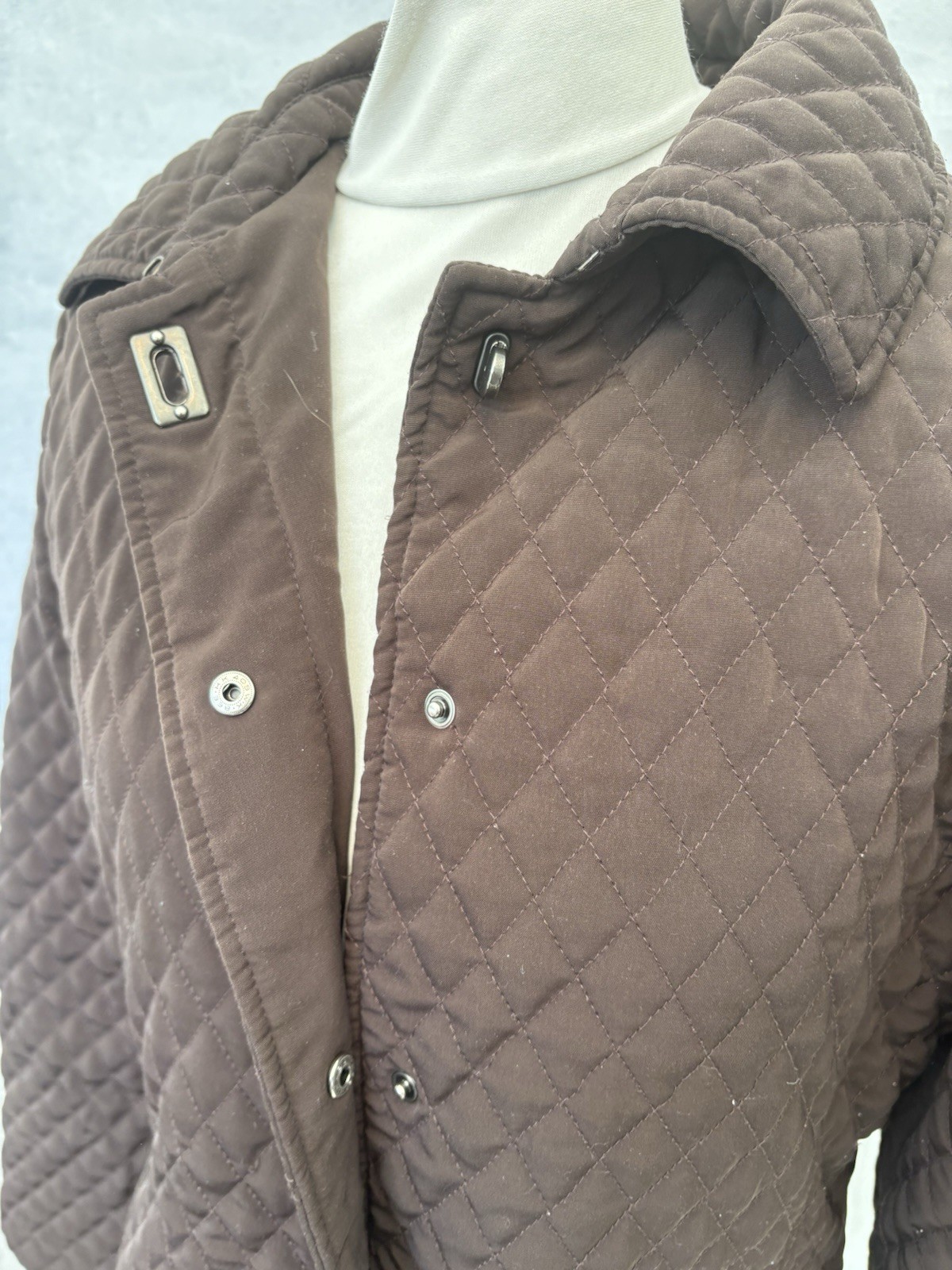 calvin klein Brown Jacket Size M Quilted Long sleeve Polyester Women’s thumbnail 9