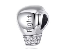 925 Sterling Silver Boxing Glove Gift Charm Present Christmas For Bracelets