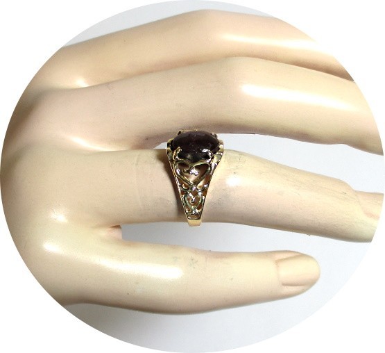 STAR RUBY Ring - Six Pointed Star – 14k Solid Yel… - image 6