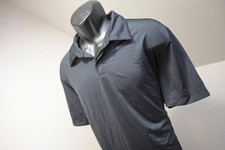 Nike Golf Polo Dri Fit Tour Premium Black Nylon Stretch Shirt Mens Sz XL