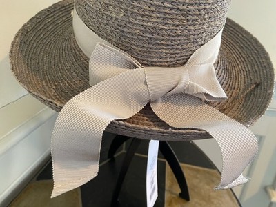 HELEN KAMINSKI NEWPORT SB RAFFIA HAT ECLIPSE MELANGE/MOONLIGHT NEW