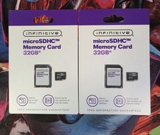 Brand New-Sealed 2 Pack Infinitive Micro SDHC Memory Card 32GB
