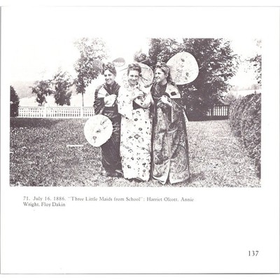 Three Little Maids From School H Olcott 1880s Upstate NY Book Plate Print SJ10
