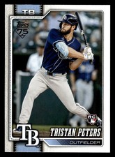 2026 Topps #330 Tristan Peters Rookie Card Tampa Bay Rays