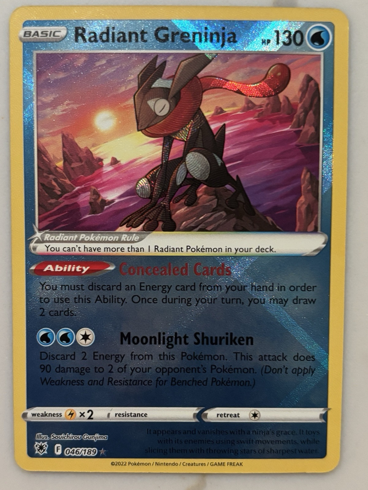 Radiant Greninja 046/189 Swsh10: Astral Radiance Holo NEAR MINT