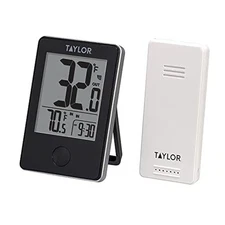 Taylor Wireless Digital Indoor Outdoor Thermometer, Easy to Read Numbers for Pat