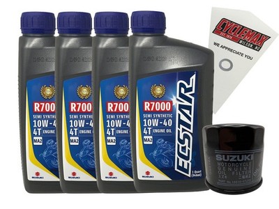 Cyclemax Genuine OEM Semi-Synthetic Oil Change Kit fits 2002-2019 Suzuki DL-1000