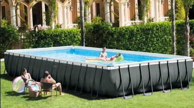 Intex 16' x 32' x 52'' Ultra 26373EH XTR Rectangular Above Ground Swimming Pool 