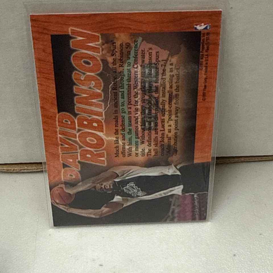 1997-98 Fleer - Hardwood Leader David Robinson #24 - Image 2 of 2