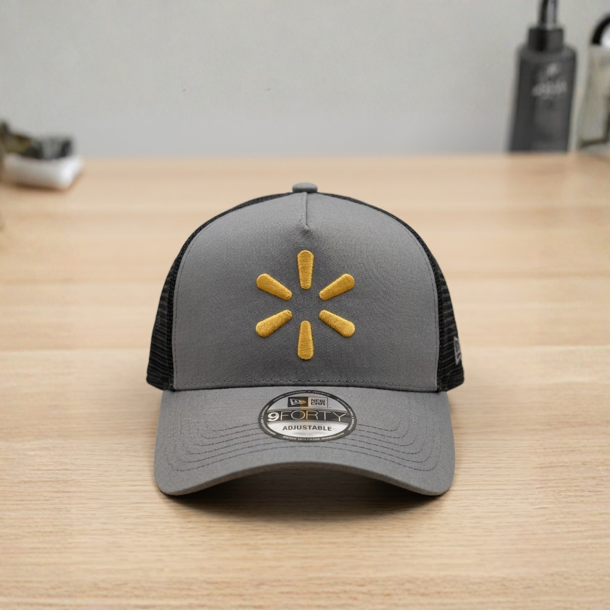 帽子 RIOT SCARS Logo mesh cap Walmart Logo Spark Embroidered Gray Trucker Hat Tech Mesh Cap