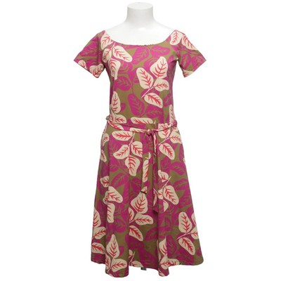 Ellen Eisemann, Kleid, Größe: M, Lila/Beige/Rot, Elasthan/Polyamid, Blumen #GMR