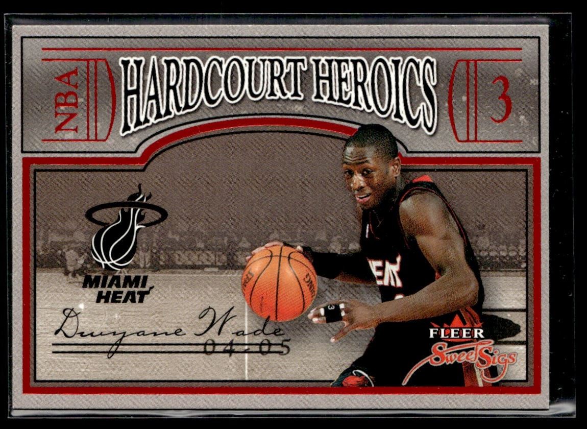 2004-05 Fleer Sweet Sigs Harcourt Heroics Dwyane Wade Miami Heat #16