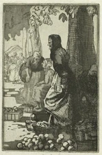 Roland Batchelor RWS (1889-1990) - Signed Etching - Market Scene