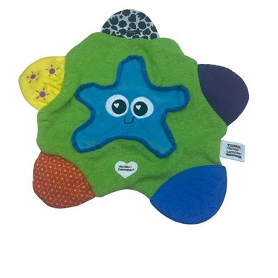 Lamaze Tomy Sammy Starfish Sensory Crinkle Plush Baby Toy Blue Green Teether 12''