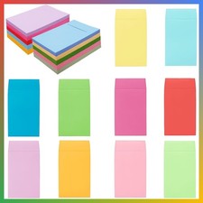 120 Pack Mini Kraft Envelopes 2.25x3.5 Inch Colorful Small Coin Holder