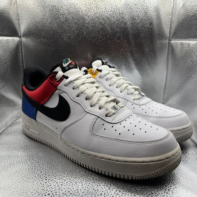 Size 12 Nike Air Force 1 '07 LV8 1 Low White Mens Athletic Sneakers CW7010-100