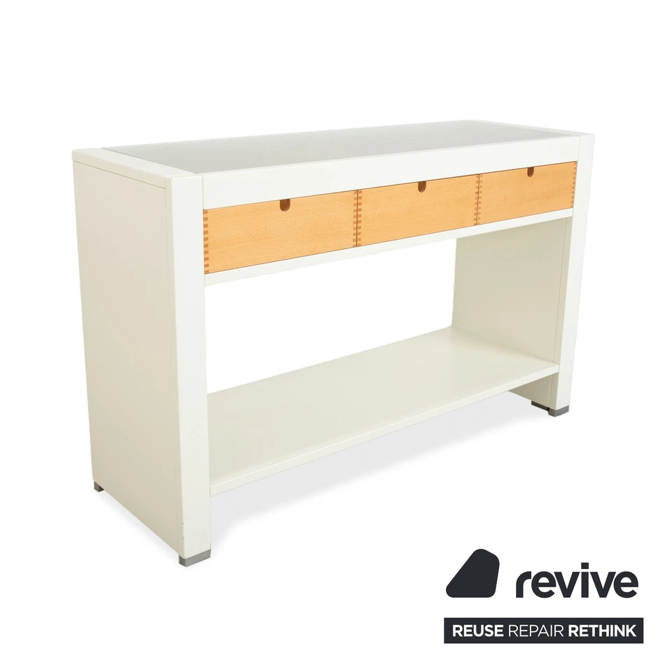 Hülsta Holz Sideboard Weiß Braun - Bild 3 von 4