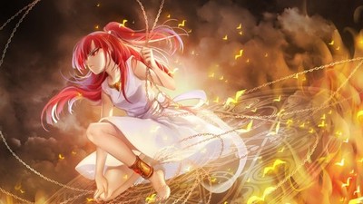 Anime magi the labyrinth of magic morgiana redhead girls Custom Gaming Mat Desk