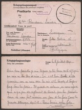 Germany WWII 1942 - POW Postcard Stalag VI B to Belgium - Censor EP12