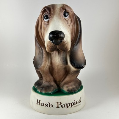 Vintage 1970s Advertising Hush Puppies Basset Hound Dog Coin Bank