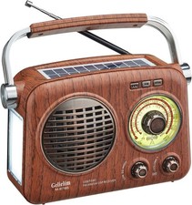 Gelielim Portable Radio Battery Powered, AM FM Shortwave Radio, Retro Bluetooth