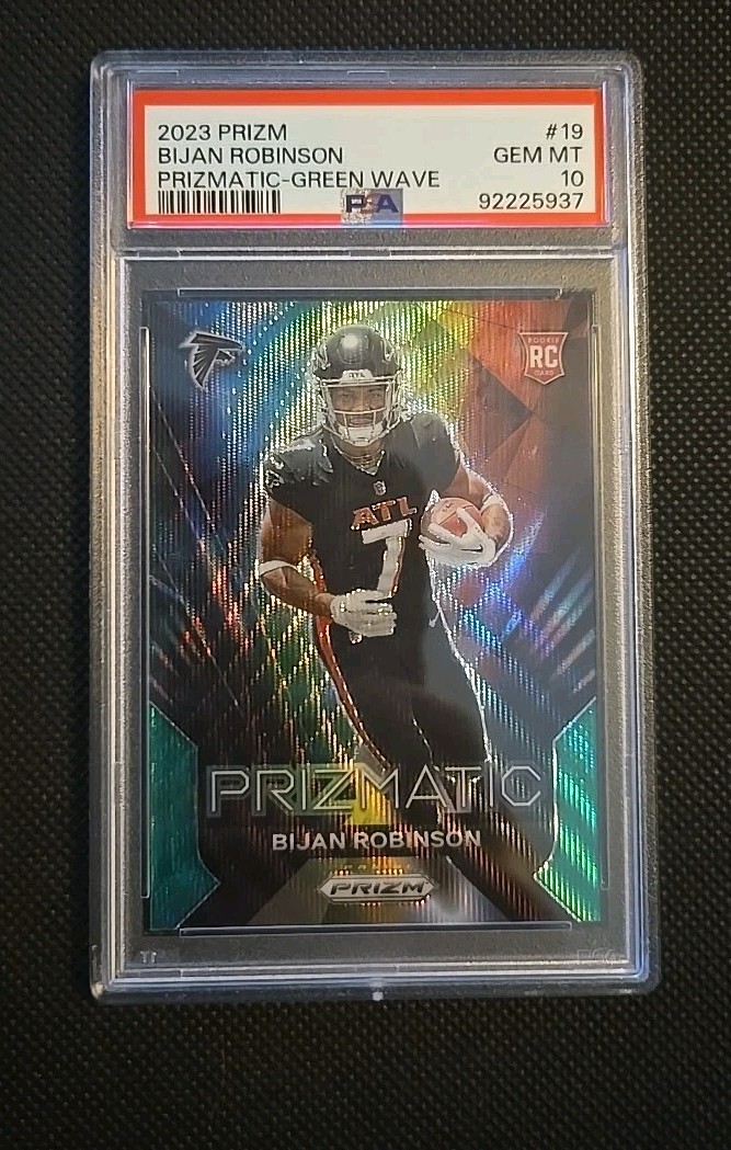 2023 Prizm Prizmatic #19 Bijan Robinson RC-Green Wave Gem Mint PSA 10