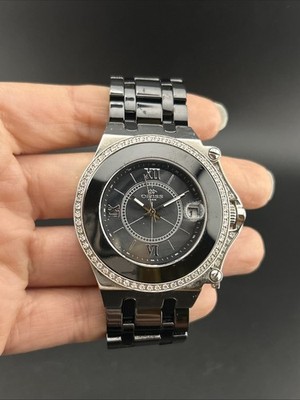 Womens ONISS Paris Black High Tech Ceramic Sapphire Crystal Watch