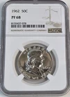 1962 Ben Franklin Half Dollar 50C NGC PF 68 90% Silver Brown Label