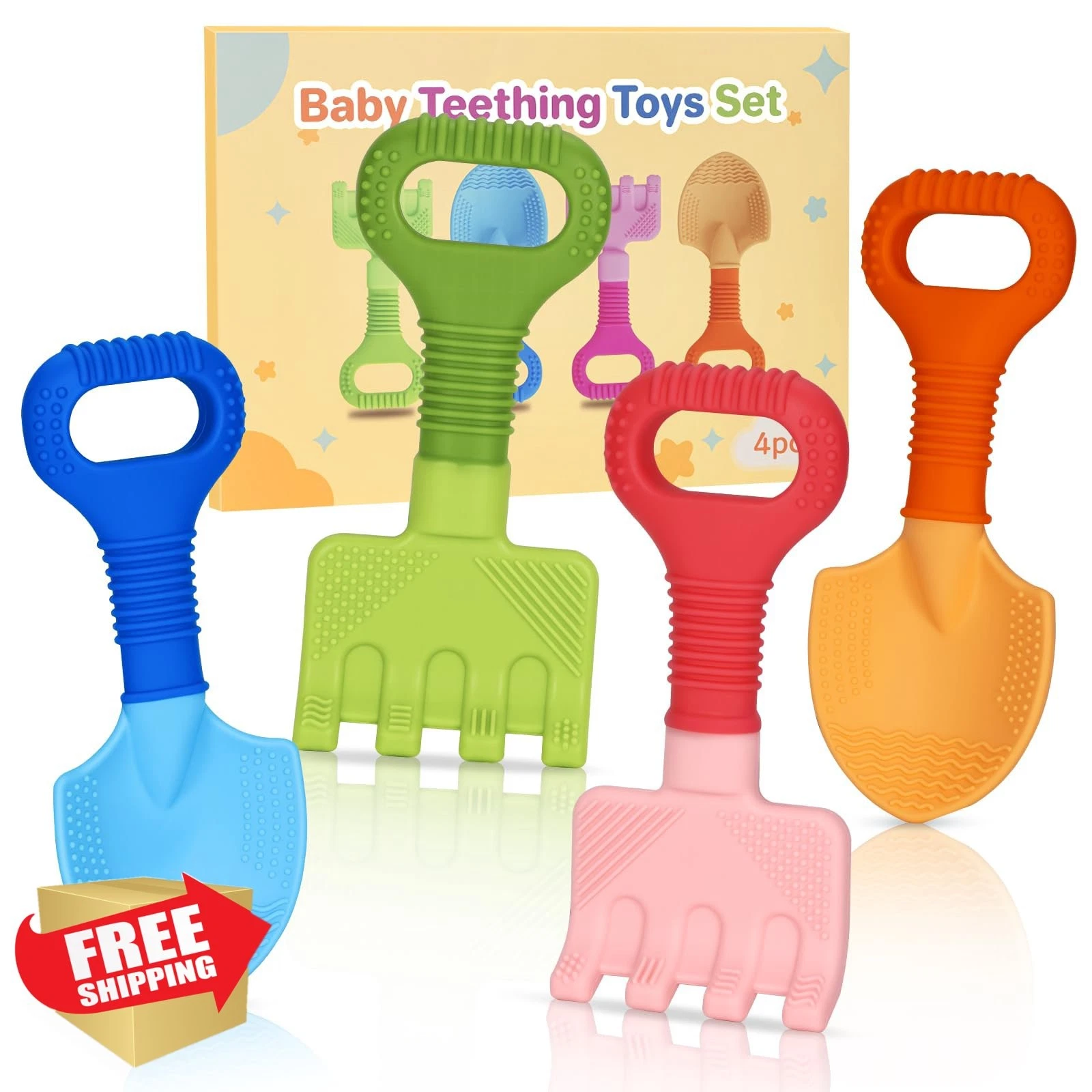 Silicone Baby Teether Toys Chew Relief Infant Toddler 3+ Months
Opens in a new window or tab