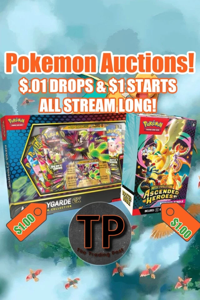 $1 Start Pokemon Auctions | Packs, Bundles, Boxes w/ Katie & Naomi