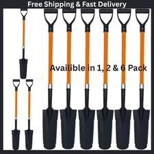 Drain Spade Teeth Shovel Multi-Purpose Metal Blade Shovel 48 In. Durable Handle