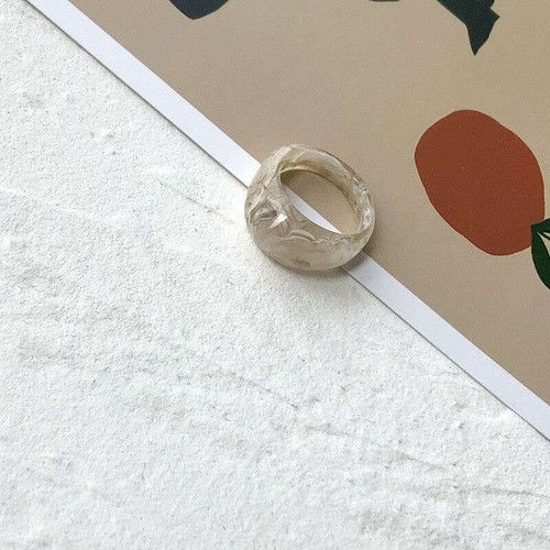 Women's Vintage Retro Resin Ring Acrylic Ring Party Jewelry One Size NEW - Picture 10 of 14