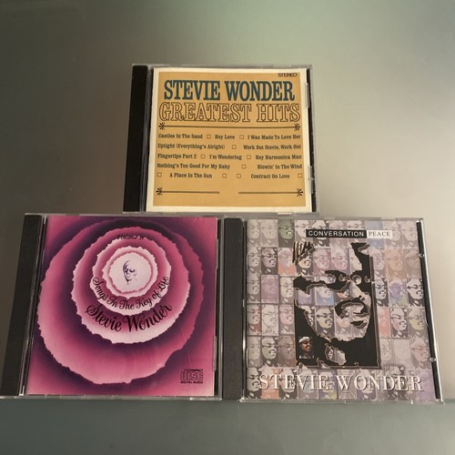 Stevie Wonder 3 💿 LOT- Greatest Hits Vol. 1, Songs Key Of Life 2, Convo Peace