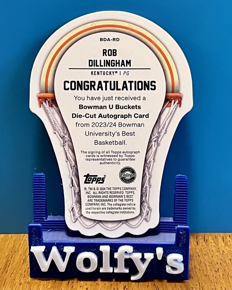 2023-24 Bowman Best U ROB DILLINGHAM Buckets Gold Auto/50 Minnesota Timberwolves - Image 2 of 2