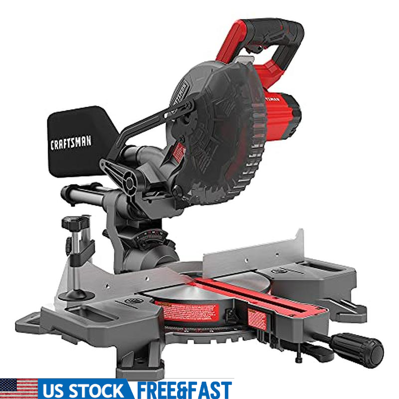 V20 Cordless Sliding Miter Saw 7-1/4 In 3800RPM Powerful Battery Lightweight New