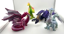 Safari Ltd Dragon Lot of 5 Love, Baby Love, Midnight Moon, Flower,Crystal Cavern
