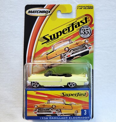 1956 Cadillac El Dorado #3 Yellow Matchbox Superfast 35th 1:64 Scale