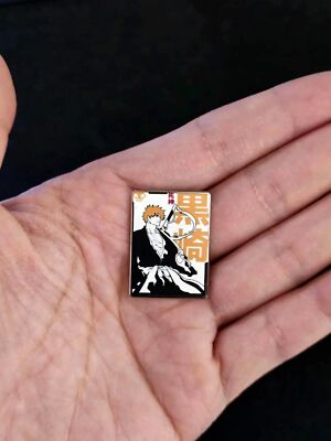 Anime BLEACH Kurosaki Ichigo Lapel Hat Enamel Pin Metal Badge Figure Anime