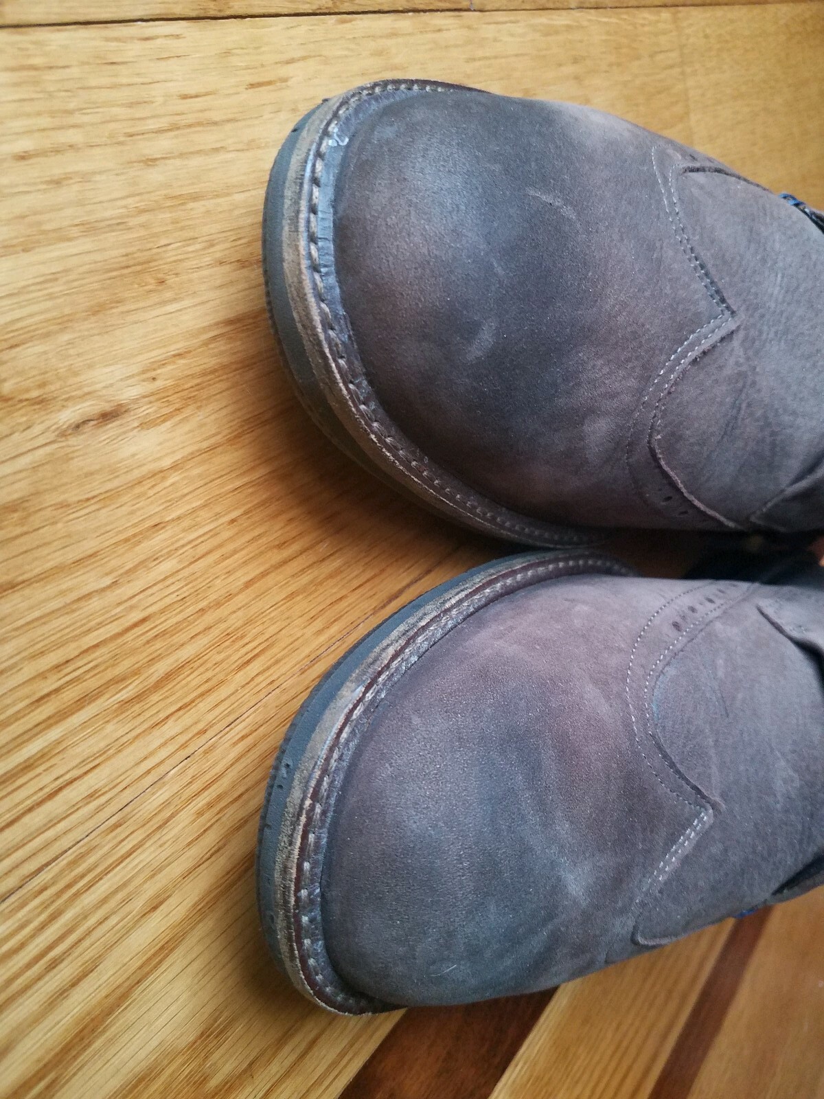 SAOLA Scarpe Oxford a coda di rondine Ecco marrone scamosciato pelle nabuk taglia Eur 45 US 11 11 5