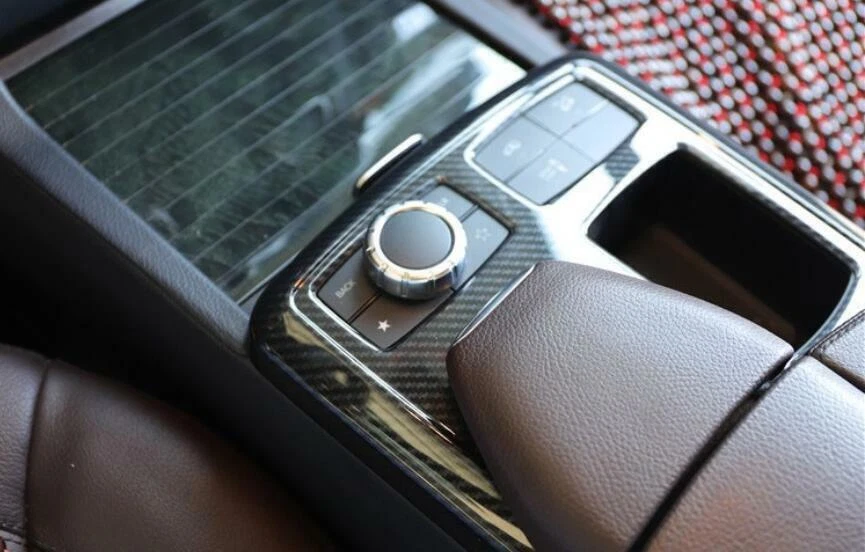 适用于奔驰 GL ML 2012 - 2015 ABS 碳纤维中控台齿轮换档盖装饰 — 第 4/4 张图片