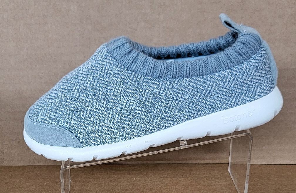 isotoner Zenz Womens Slippers, Lightweight Hatch Knit SlipOn Size 6 eBay