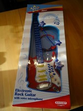 Elektronische Rock-Gitarre Bontempi GR 7350 / Lichteffekten Headset-Micro / OVP