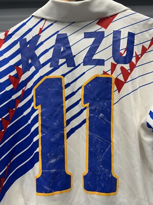 当時物 PUMA サッカー 日本代表 ドーハ モデル 94年 Vintage 1993-1994 Kazu Japan Soccer Jersey Puma White Size